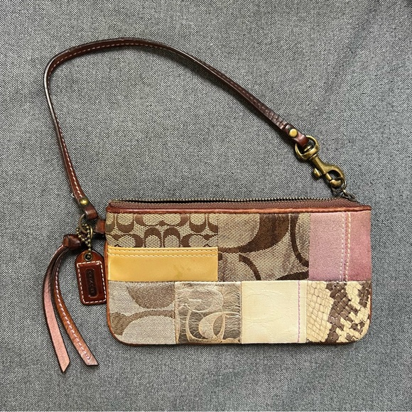 Coach Tan and Brown Signature Messenger Bag, come with Coach clutch. - Picture 16 of 16